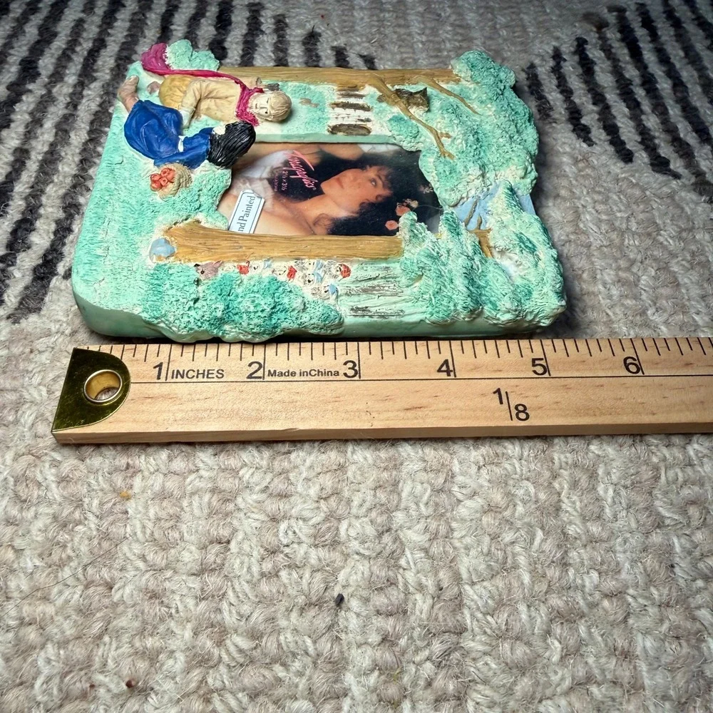 Terragrafics 1990 Woodland Figurine Photo Frame Resin Vintage Decor Whimsy Fairy